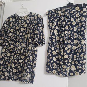 Seta Studio silk skirt and blouse